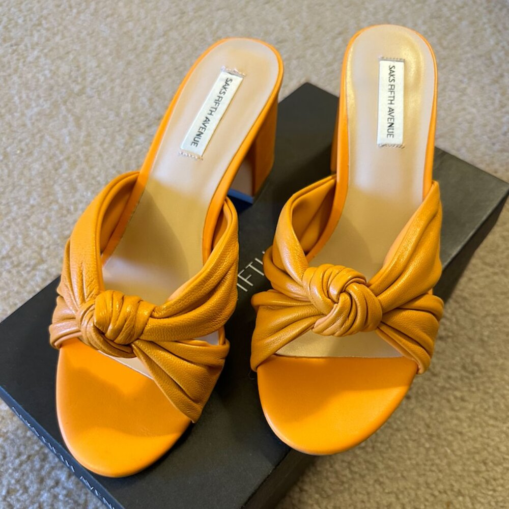 SAKS FIFTH AVENUE Victoria Knotted Leather Sandals